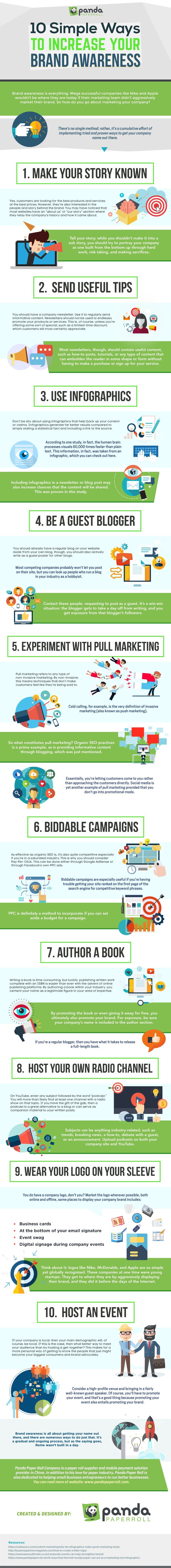 10 simple ways to increase brand awareness info 1 10 Ways to Increase Brand Awerness [Infographic]