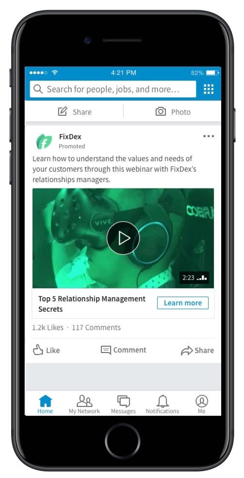 Video ads linkedin