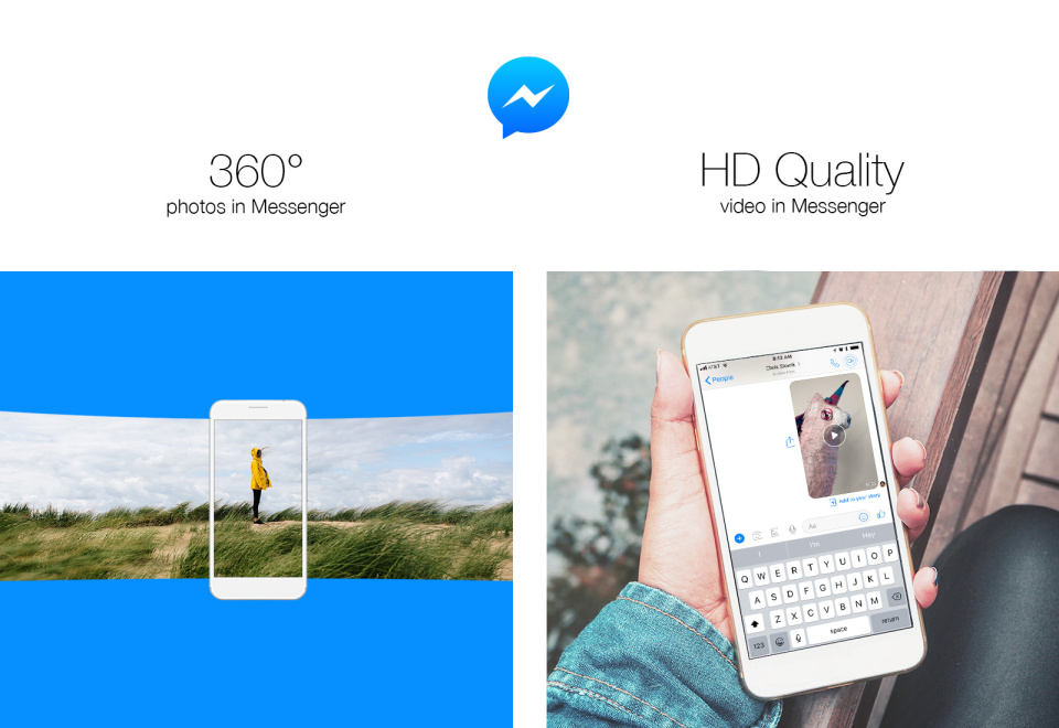  Facebook brings 360 degree Photos and HD Videos to Messenger