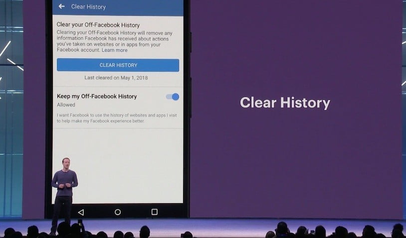 facebook clear history f8 2018