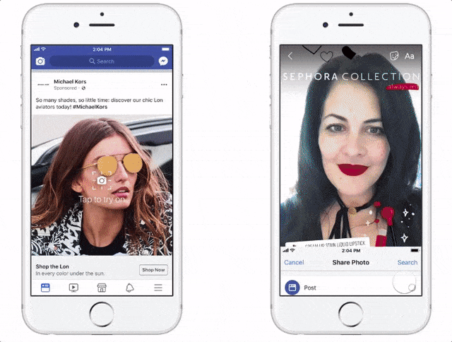 facebook ads realité augmenté