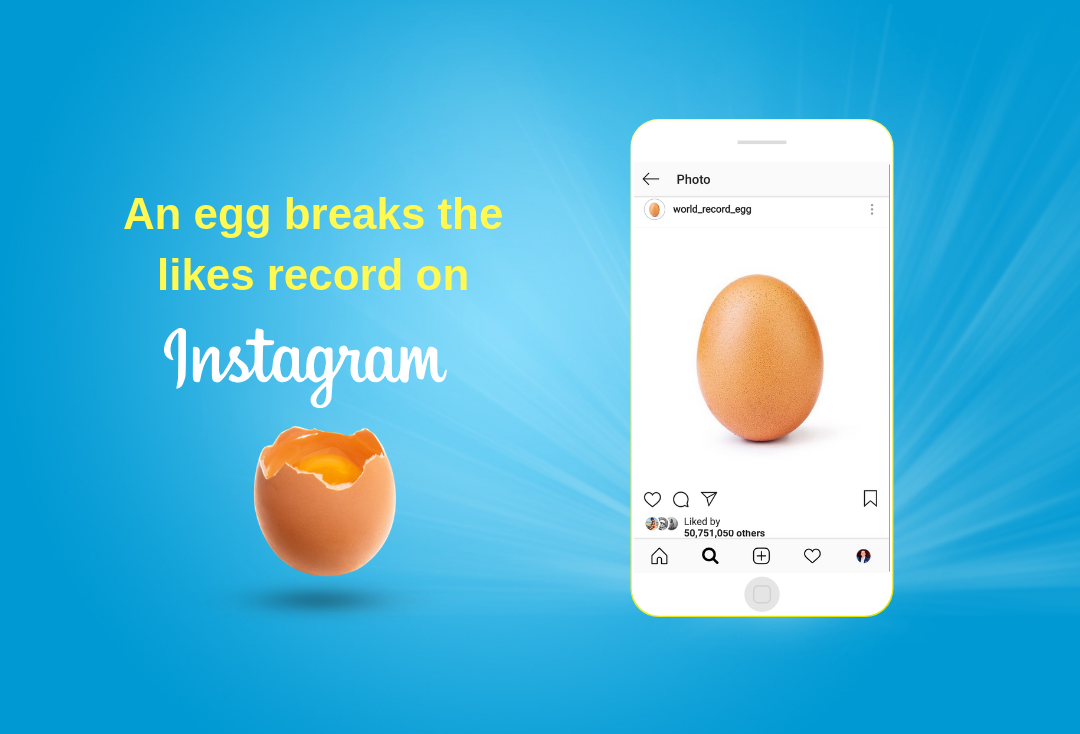  An egg breaks the likes record on Instagram