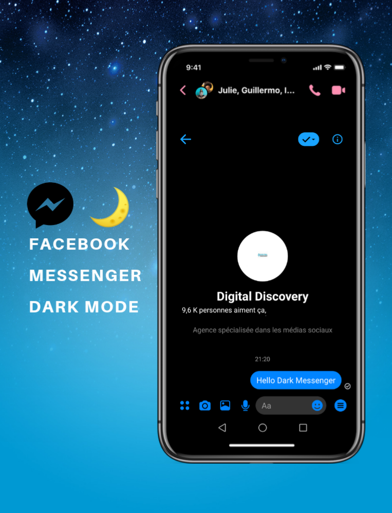 Facebook Messenger Dark mode