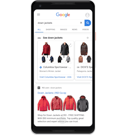 Google search clothes