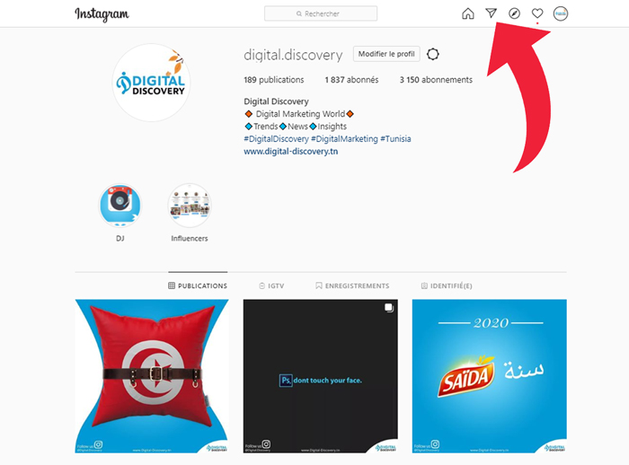  DM version web instagram 