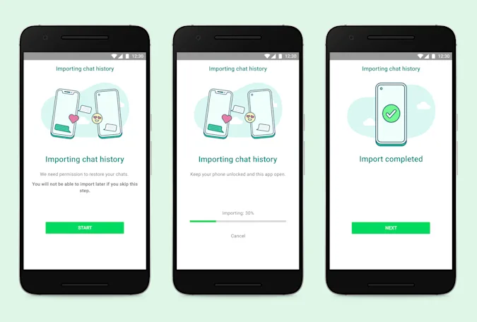 Whatsapp transfert data iod android