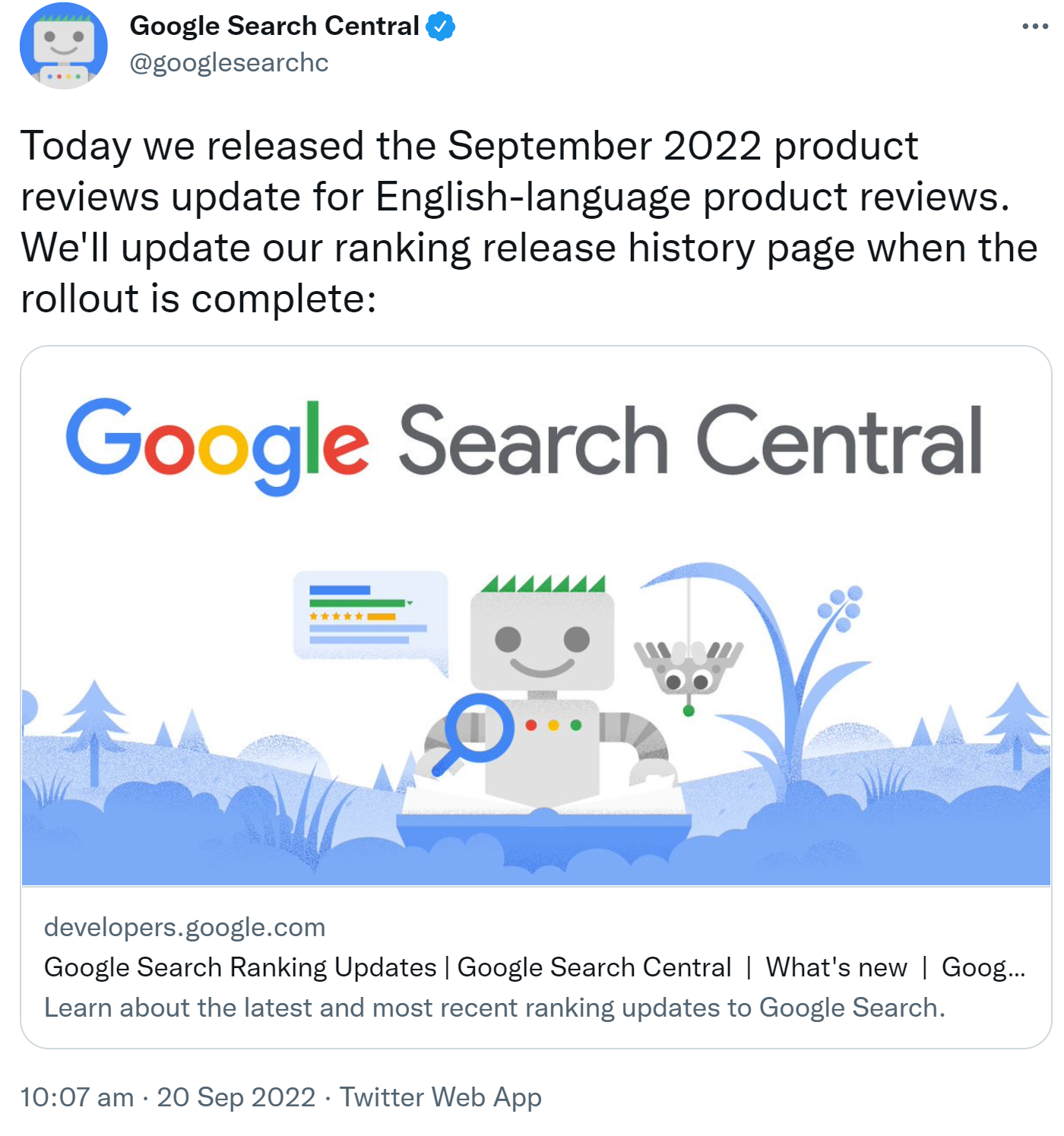 product reviews update google
