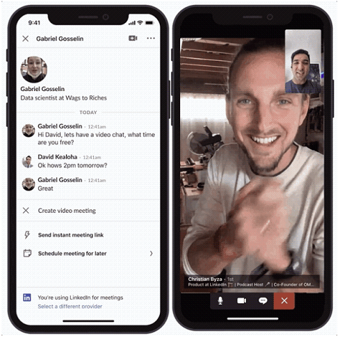 Improved video connection tools linkedin