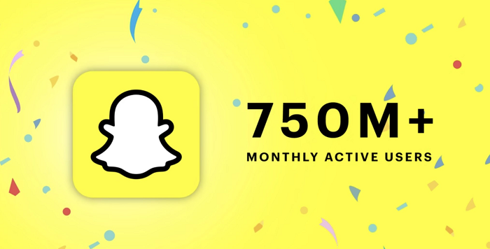  Snapchat atteint 750 millions d’utilisateurs actifs par mois