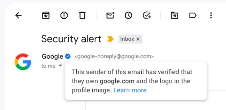 Gmail lance un badge vérifié