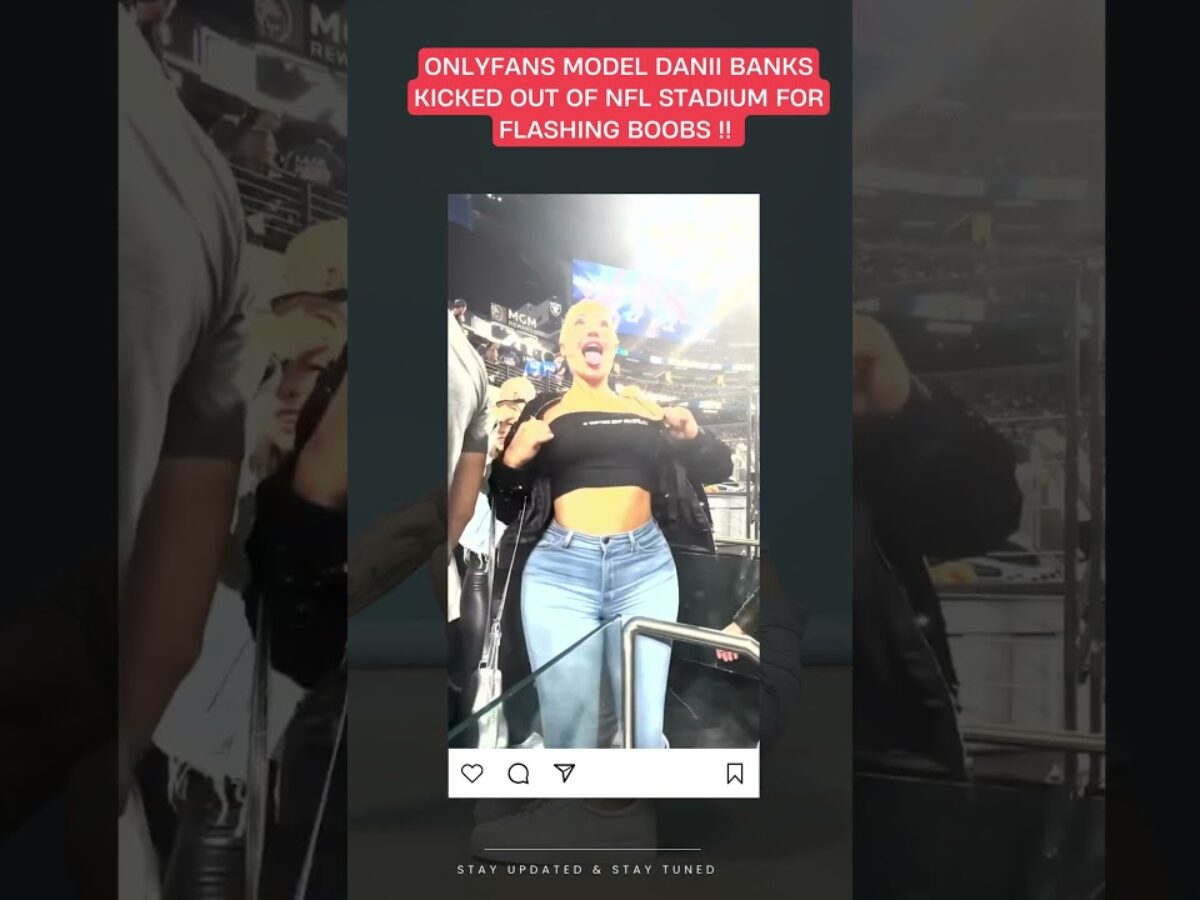 Watch full video OnlyFans model kicked out of Raiders stadium for flashing  her boobs