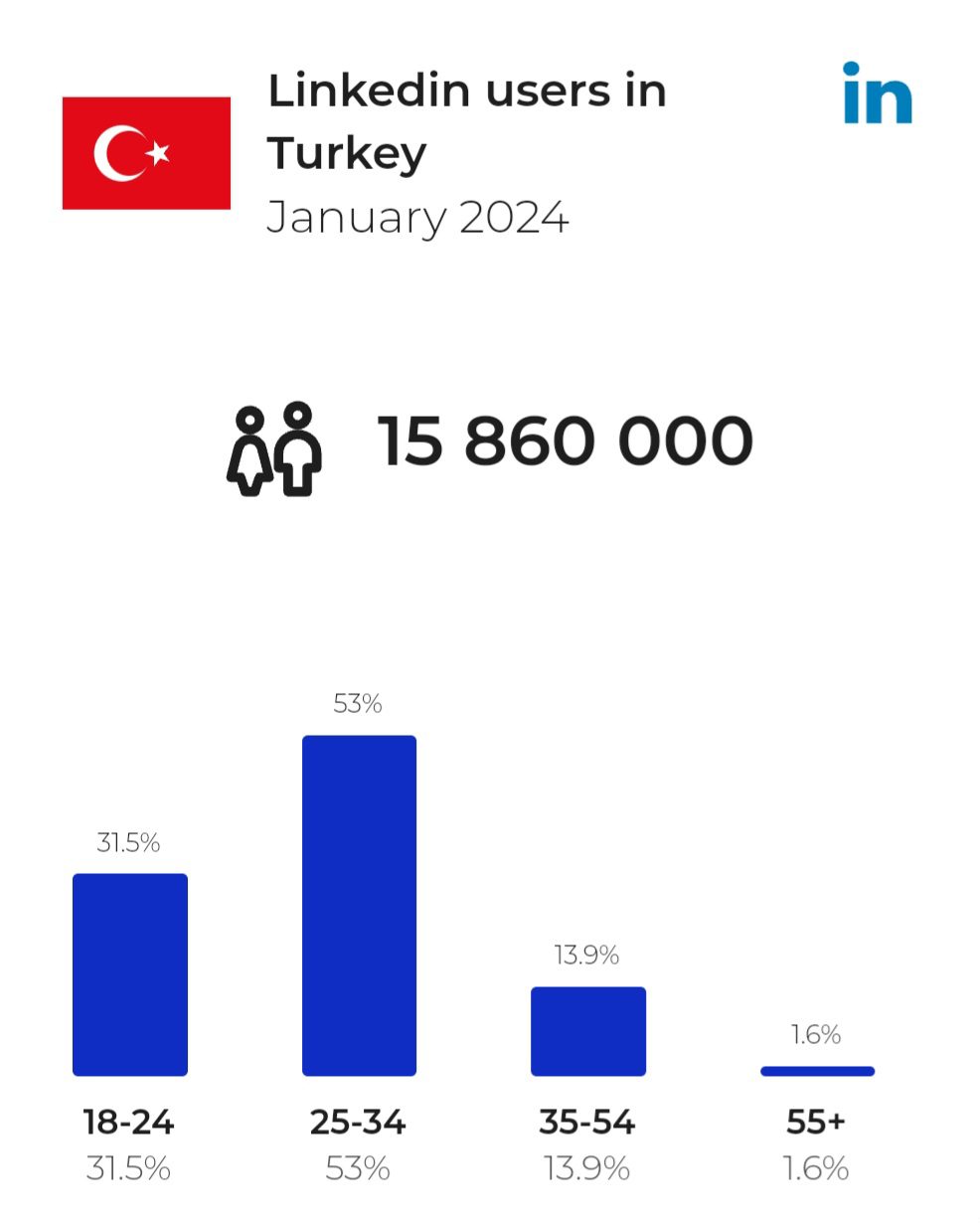 Linkedin users in Turkey in 2024