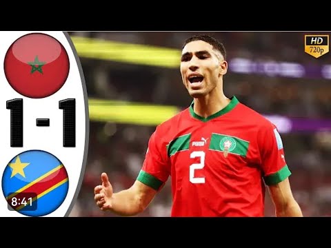 Maroc vs RD Congo (1-1) Résumé et buts de Hakimi silas