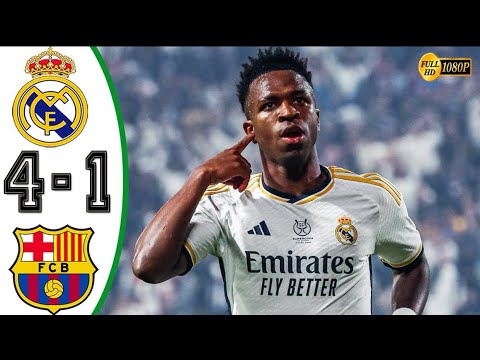 Real madrid 4-1 Barcelona all goals super cup 2024
