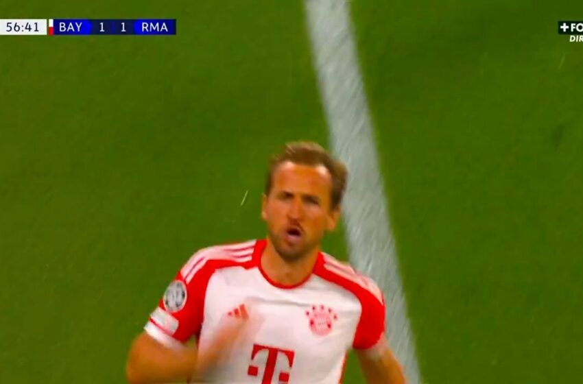  Harry Kane goal for Bayern Munich vs Real